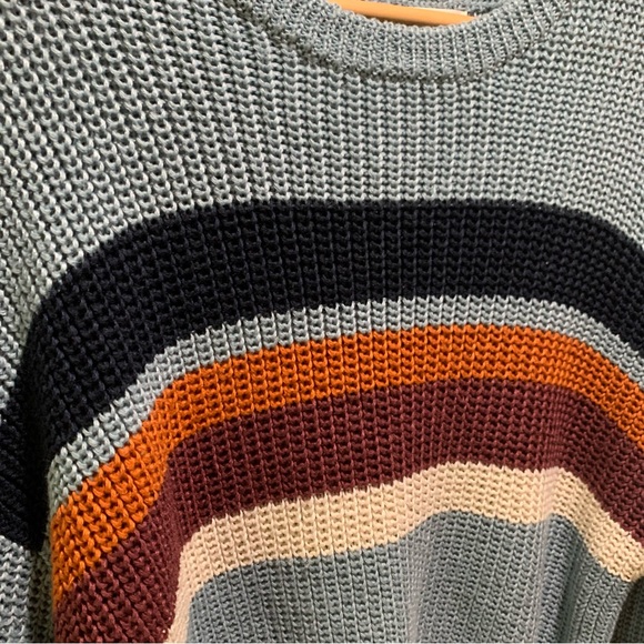 Elan // Striped sweater - Blue - Size Medium - Picture 2 of 8